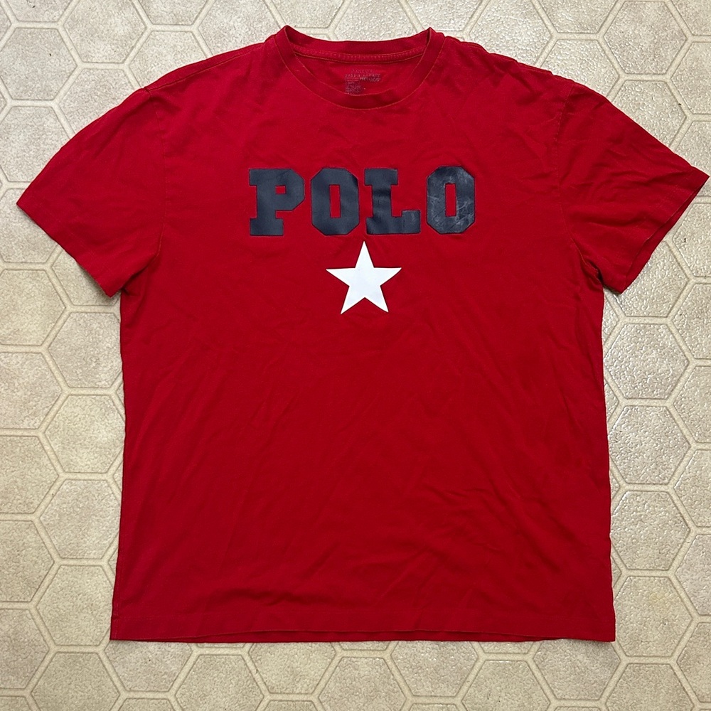 Men’s Large POLO Ralph Lauren Red Star Graphic T Shirt